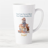 本やビーグルが多すぎる カフェラテマグ (右)