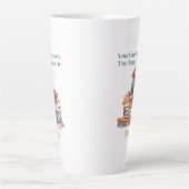 本やプードルが多すぎる カフェラテマグ (正面)