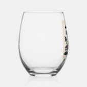 本やワインが大好きな少女 ステムなしワイングラス (右)