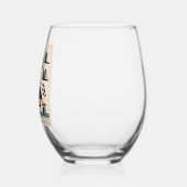 本やワインが大好きな少女 ステムなしワイングラス (左)