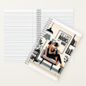 本やワインが大好きな少女 ノートブック (内側)