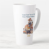 本や猫が多すぎる カフェラテマグ (右アングル)