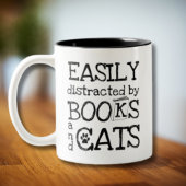 本や猫に取り乱されやすい可愛さ ツートーンマグカップ