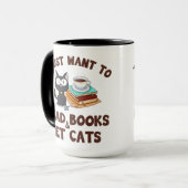 本や猫の読愛着が欲しい マグカップ (正面左)
