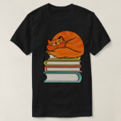 本や猫は甘い Tシャツ (デザイン正面)