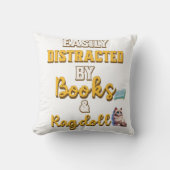 本や猫を愛する人たちへの素晴らしい贈り物 クッション (正面)