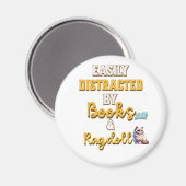 本や猫を愛する人たちへの素晴らしい贈り物 マグネット (正面/裏面)