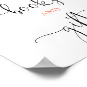 本や贈り物にはピンクの金ゴールドエレガントフローラ ポスター (角)