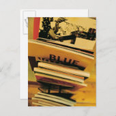 本や雑誌の山 ポストカード (正面/裏面)