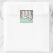 本をかわいらし持ってくる赤ちゃんシャワーシール スクエアシール (バッグ)