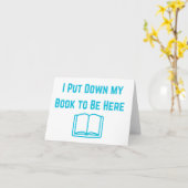 本をここに置く(ティール（緑がかった色）)/本空白の カード (黄色い花)