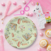 本をテーマにした紙皿 ペーパープレート (パーティー)