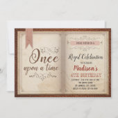 本をテーマにした誕生日パーティーの招待状 招待状 (正面)