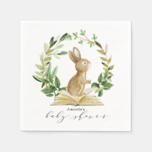 本をテーマにした赤ちゃんシャワーナプキンス春シャワー