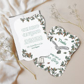 本をテーマにした赤ちゃんシャワーフクロウ カード