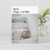 本をテーマモダンにした新年の写真カード縦 招待状 (スタンド正面)