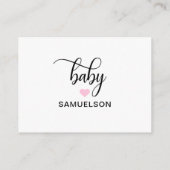 本をピンク色のハートで浴びせる エンクロージャーカード (裏面)