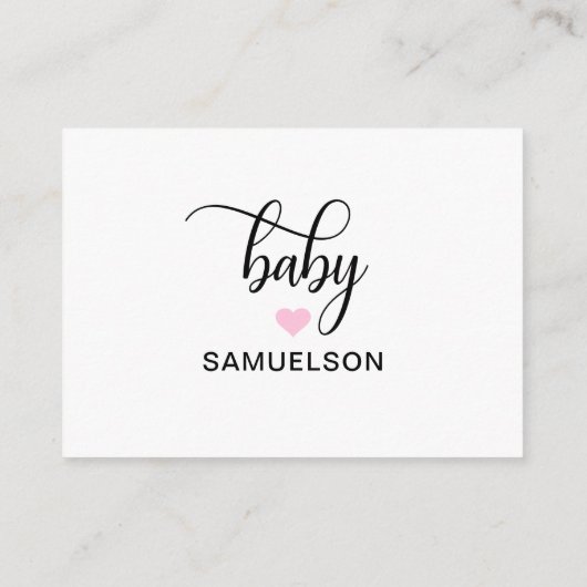 本をピンク色のハートで浴びせる エンクロージャーカード (裏面)