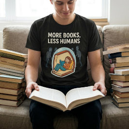 本を増やして人間を減らす 読書 Tシャツ