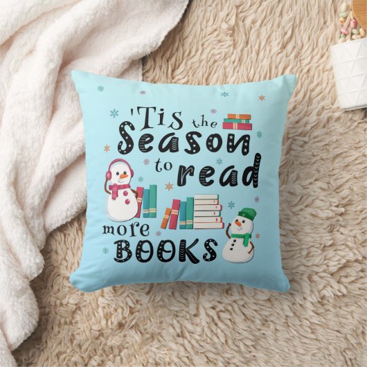 本を増やす季節読だ クッション (ブランケット)
