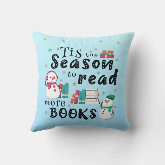 本を増やす季節読だ クッション (裏面)