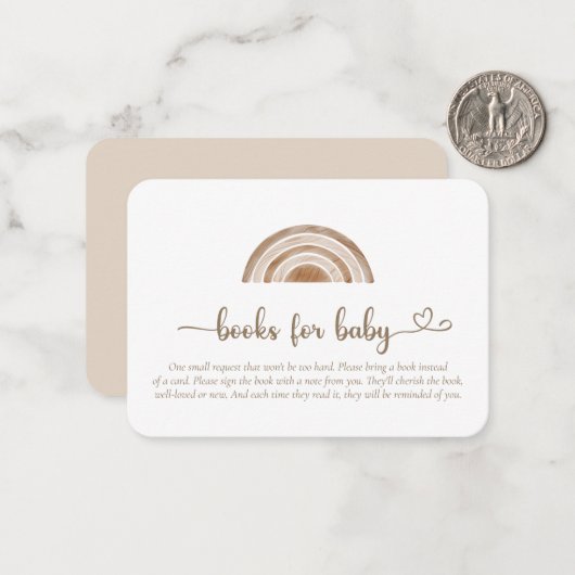 本を待ってベビー ノートカード (正面/裏面インサイチュ)