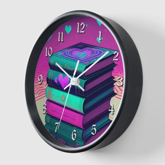 本を愛して回って 壁時計 (傾斜)