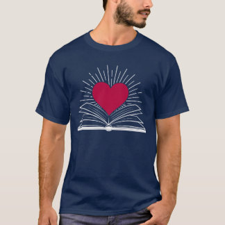 本を愛し本を読む面白い Tシャツ