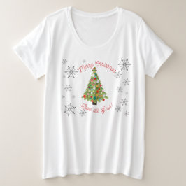 本を愛する人のためのメリークリスマスおもしろいこの休日 プラスサイズTシャツ