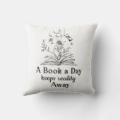 本を愛する人の本を一日… クッション (裏面)