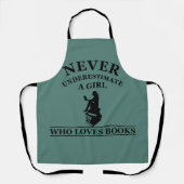 本を愛する女の子を決して過小評価しない エプロン (正面)