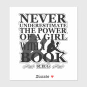 本を愛する女の子を決して過小評価しない シール (シート)