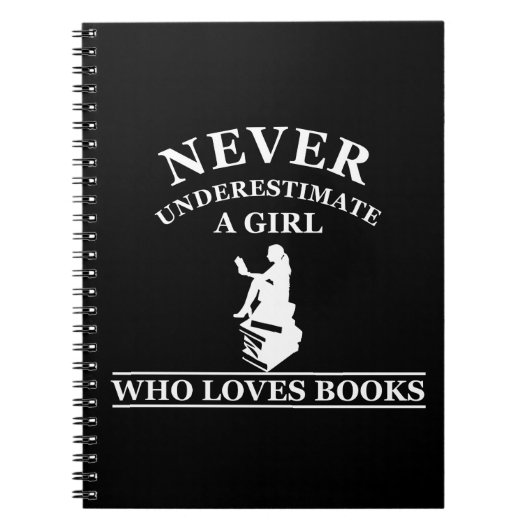 本を愛する女の子を決して過小評価しない ノートブック (正面)