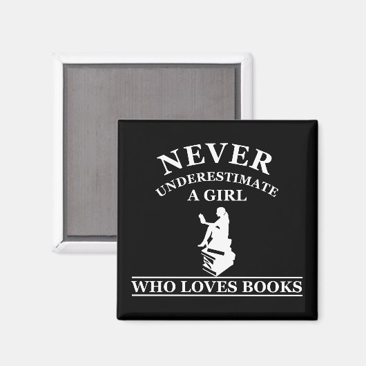 本を愛する女の子を決して過小評価しない マグネット (正面/裏面)