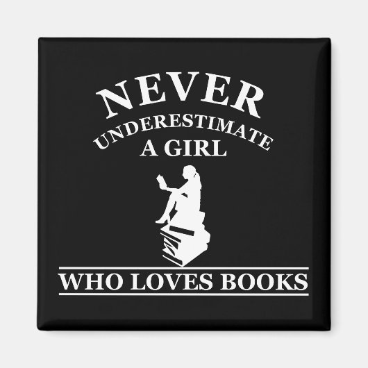 本を愛する女の子を決して過小評価しない マグネット (正面)