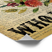 本を愛する女の子 – ホームデコのウォールアート ポスター (角)