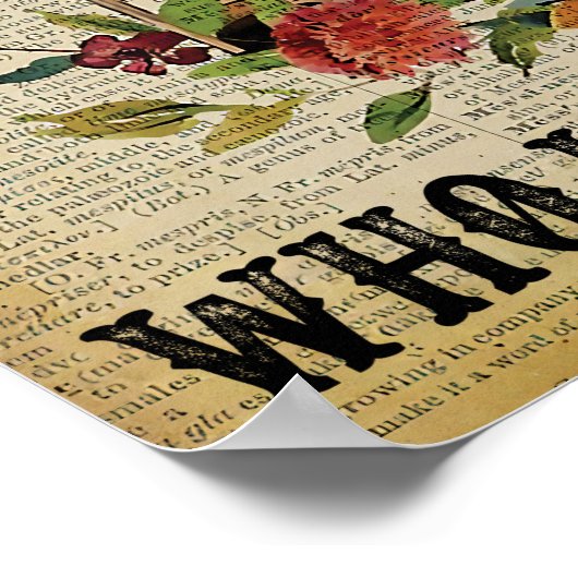 本を愛する女の子 – ホームデコのウォールアート ポスター (角)