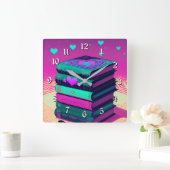 本を愛する為に スクエア壁時計 (ホーム)