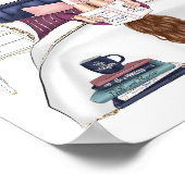 本を愛す読る人のための居心地の良いベッドルームのシーンアートワーク ポスター (角)