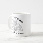 本を愛す読る者の楽しい日読だ コーヒーマグカップ (正面左)