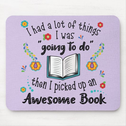 本を拾い上げ素晴らした マウスパッド (正面)