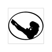 本を持った女の子 ラバースタンプ (インプリント)