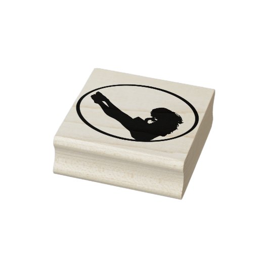 本を持った女の子 ラバースタンプ (スタンプ)