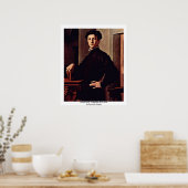 本を持った若者のポートレート ポスター (キッチン)