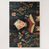 本を持った静かな瞬間 ジグソーパズル (縦)