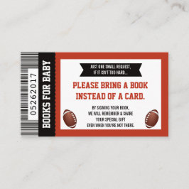 本を持ってきてカード、スポーツチケット、ベビーシャワー エンクロージャーカード