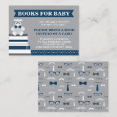 本を持ってきてカード、坊や、テディベア エンクロージャーカード (正面/裏面)