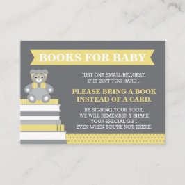 本を持ってきてカード、赤ちゃん男の子、テディベア エンクロージャーカード
