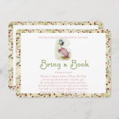 本を持ってきて、ビアトリックス・ポッター、赤い花、カスタム エンクロージャーカード (正面/裏面)