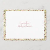 本を持ってきて、ビアトリックス・ポッター、赤い花、カスタム エンクロージャーカード (裏面)